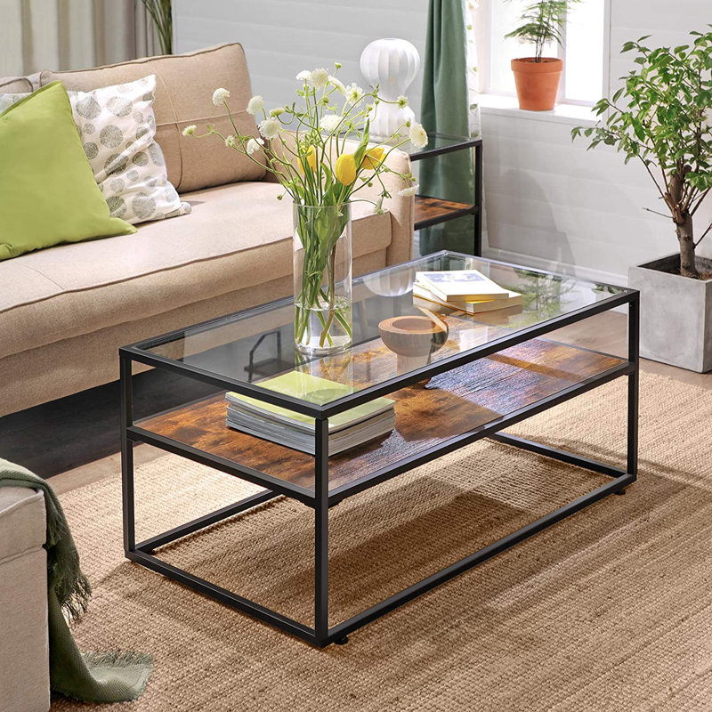 17 Stories Riddell Frame Coffee Table with Storage & Reviews Wayfair